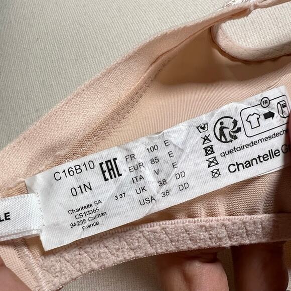 Chantelle Every Curve Full Coverage Unlined Bra 38DD Golden Beige Lingerie - Picture 11 of 11